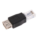 2Pcs USB Type A Female To RJ45 Male Ethernet LAN Network Socket Plug Adapter
