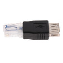 2Pcs USB Type A Female To RJ45 Male Ethernet LAN Network Socket Plug Adapter
