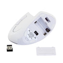 6D 2.4G Wireless Optical Gaming Mouse 1600DPI Ergonomic Design Vertical Mice White
