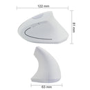 6D 2.4G Wireless Optical Gaming Mouse 1600DPI Ergonomic Design Vertical Mice White