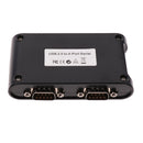 USB2.0 to 4 ports RS232 Serial DB9 COM Controller USB Adapter Hub converter
