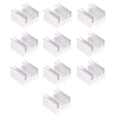 10Pcs Aluminum Heat Sink Heatsink for Power Transistor Silver Tone 25x24x16