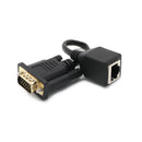 VGA 15 Pin Male to RJ45 Female Network Cable Connector, Cat5/Cat6/RJ45 VGA Extender Adapter