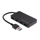 USB 3.0 HUB 4-Port USB Hub 5Gbps Splitter For Macbook Laptop PC Computer HDD Black