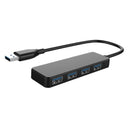 High Speed 4-Port USB 3.0 Multi HUB Splitter Adapter For PC Laptop Mac Phone