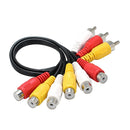 Female RCA to 3RCA Cable Male Jack Splitter Adapter Cable forTV DVD Player