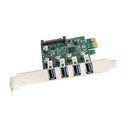 Super speed Low Profile Bracket 4Port USB3.0 PCI-E Express Card for Desktops