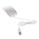Ultra Thin Slim USB Optical Wired Mouse for PC Laptop Windows Macbook-Silver
