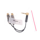 3.5mm 1/8" Stereo Male Right Angle To 2 RCA Female Adapter Audio Y Splitter Cable