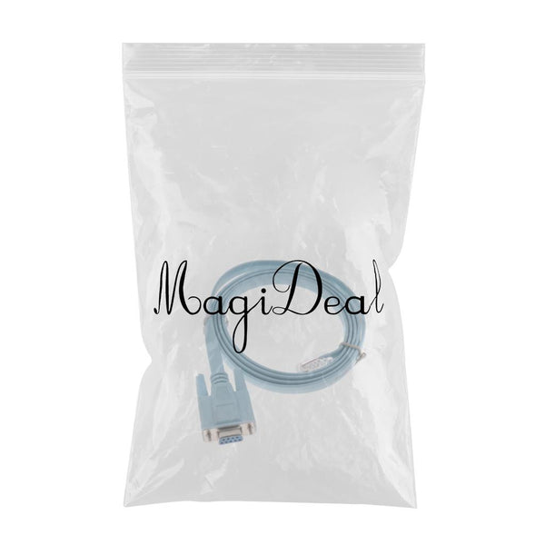 1.8M RJ45 Male to 9 Pin RS232 DB9 Female LAN Router/Printer Console Cable