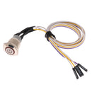 1Pack 16mm Chassis Switch With 60cm Cable Red LED Ring With Switch Symbol