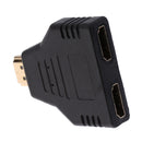 HDMI Male to Dual Female Jack 1 In 2 Out Splitter Adapter Video Connector