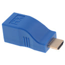 Blue HDMI 30M Extender to RJ45 Cat5 Network LAN Ethernet Adapter Repeater