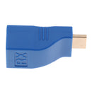Blue HDMI 30M Extender to RJ45 Cat5 Network LAN Ethernet Adapter Repeater