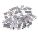 50Pcs 8.8x8.8x5mm Aluminum Mini LED/Power IC Heat Sink Cooling Fin Silver