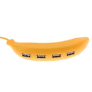 Yellow USB Power Adapter Hub with USB 3.0 Outlet with 4 Port USB Charger Power