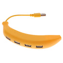 Yellow USB Power Adapter Hub with USB 3.0 Outlet with 4 Port USB Charger Power