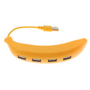 Yellow USB Power Adapter Hub with USB 3.0 Outlet with 4 Port USB Charger Power