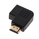 HDMI 90-degree Male to Female Vertical Flat Adapter Supports 1080i/720p/480p Resolution