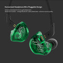 ZSR Hybrid Earphones Balanced Armature Dynamic In-ear Wired Music Earbuds Black