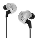 ZSR Hybrid Earphones Balanced Armature Dynamic In-ear Wired Music Earbuds White