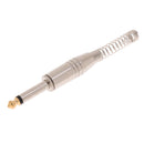 3pcs Spring End to 6.5mm 1/4" Male Adapter Microphone Mono Audio Connector