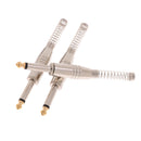 3pcs Spring End to 6.5mm 1/4" Male Adapter Microphone Mono Audio Connector