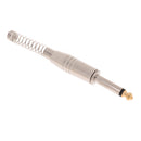 3pcs Spring End to 6.5mm 1/4" Male Adapter Microphone Mono Audio Connector