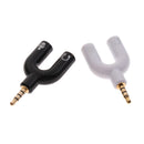2Piece 3.5mm Stereo Splitter Audio to Mic Headset Jack Plug Y Adapter Plug