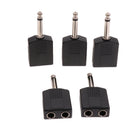5Pcs 6.35mm Male to 6.5mm 2 Female Jack Stereo Splitter Adaptor Connector