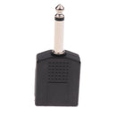 5Pcs 6.35mm Male to 6.5mm 2 Female Jack Stereo Splitter Adaptor Connector