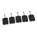 5Pcs 6.35mm Male to 6.5mm 2 Female Jack Stereo Splitter Adaptor Connector