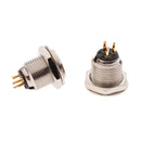 2Pcs 16mm 3 Pin Aviation Plug XLR Socket Male Panel Metal Connector GX16-3