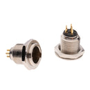 2Pcs 16mm 3 Pin Aviation Plug XLR Socket Male Panel Metal Connector GX16-3