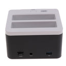 External Dual Port HDD Docking Station USB Hub Card Reader for 2.5"/3.5" HDD/SSD