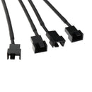 Practical 1To4 Way Splitter Sleeved 4-Pin PWM Connector Fan Extension Cable - 1 pack