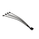 Practical 1To4 Way Splitter Sleeved 4-Pin PWM Connector Fan Extension Cable - 1 pack