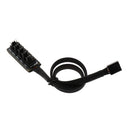 Computer Cooler Fans Splitter Hub 1 Female to 5 Way Male 4-Pin/3-Pin HUB Black