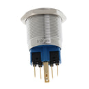 Metal LED 22mm 1NO 1NC Start Horn Button Push Button Switch 12V Pack of 1
