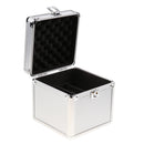 6-Bay Aluminum 2.5-inch / 3.5-inch Hard Drive Protective Storage Box with Lock - Moisture Proof, Water Resistant, Static Proof, Perfect for Media Offices, Photography, Graphic Design - Silver