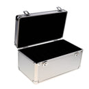 14-Bay Aluminum 2.5-inch / 3.5-inch Hard Drive Protective Storage Box with Lock - Moisture Proof, Water Resistant, Static Proof, Perfect for Media Offices, Photography, Graphic Design - Silver