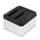SATA Dual Bay External Hard Drive Docking Station Clone Base for 2.5/3.5