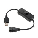 USB Etension Cable with on/off Rocker Switch Power Control Toggle for LED