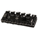 10 Port Chassis Fan CPU Cooling Hub 12V 4 Pin PWM Fans SATA Speed Controller(Pack of 1)