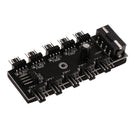 10 Port Chassis Fan CPU Cooling Hub 12V 4 Pin PWM Fans SATA Speed Controller(Pack of 1)