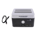 USB 3.0 to SATA HDD SSD 2.5''/3.5'' Dual Bay External Hard Drive Docking HUB Reader for Desktop ?No Power Cord?