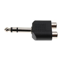 5pcs 1/4" 6.35mm/6.5mm Stereo Male To Dual RCA Female Adapter Male to 2 Female Audio Adapter Splitter for Sound Equipment (Double Channel)