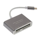 Type C OTG 3.0 to TF SD CF Cards Reader Adapter Aluminium Alloy Super Speed