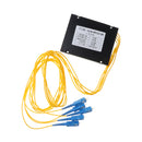 SC/UPC Connector Passive device Fiber Optic Splitter 1x4 PLC Splitter ABS Box Type