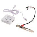 Desktop Computers Case Power Supply on/off Reset Button Switch with Dual USB White